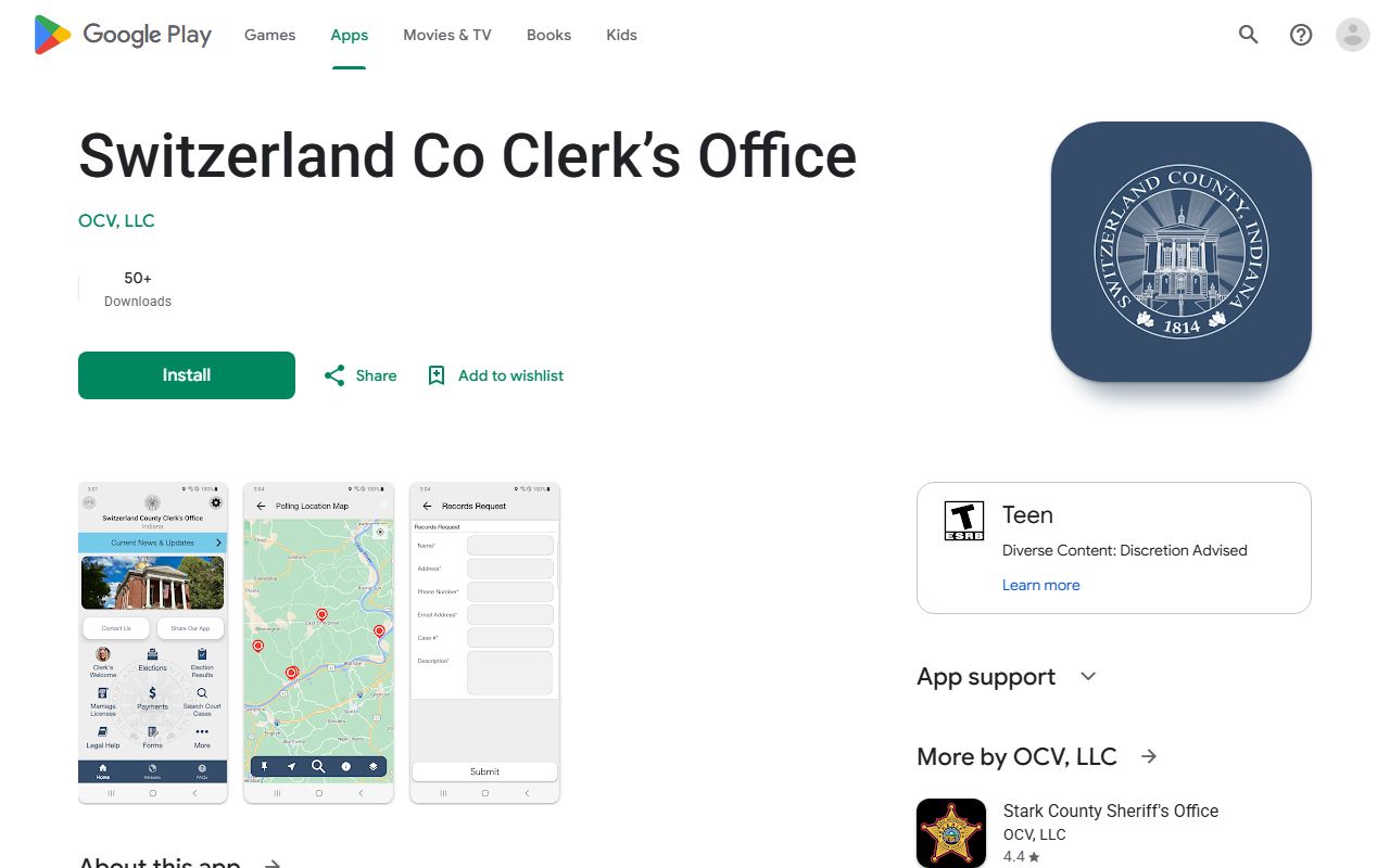Switzerland County Circuit Court Clerk AccessGov contact form
