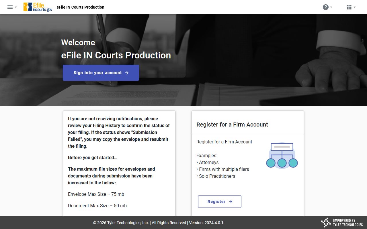 Switzerland County Circuit Court Clerk Indiana Tyler e-filing portal