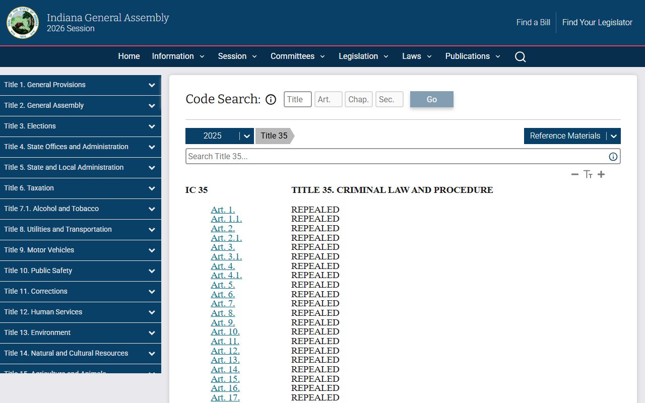 Switzerland County criminal court records Indiana criminal procedure law