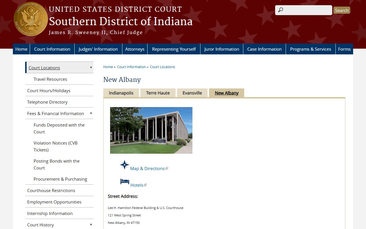 Switzerland County court records federal courthouse access