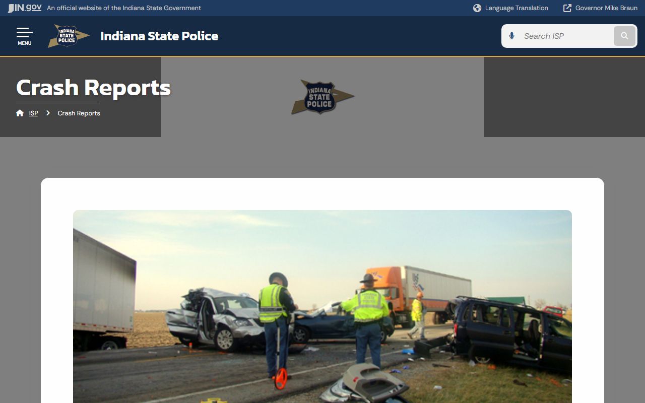 Switzerland County traffic court records Indiana State Police crash reports page